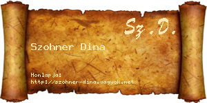 Szohner Dina névjegykártya